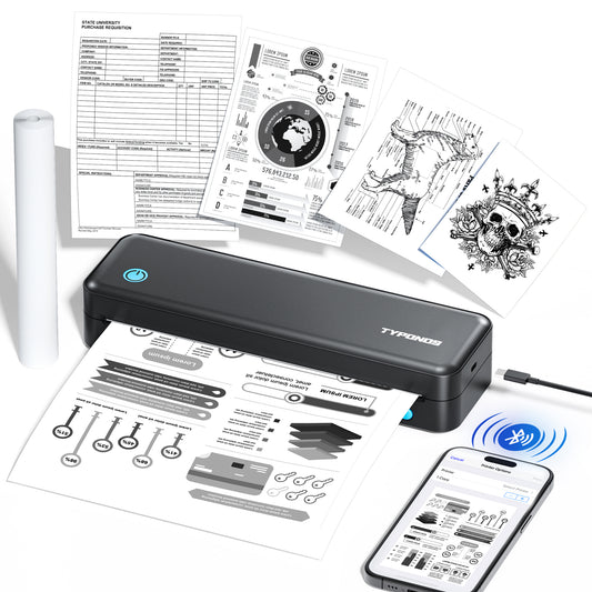 Portable Printers, D820 Wireless Bluetooth, Thermal Printers for Home Use Suitable for Phone & PC (Black,1pack)