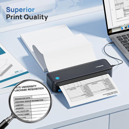 D820 Thermal Printer Paper 8.5 x 11 Inch, Continuous Folding Thermal Paper, US Letter Size printing paper Compatible with D820 Portable Printer, 100 Sheets