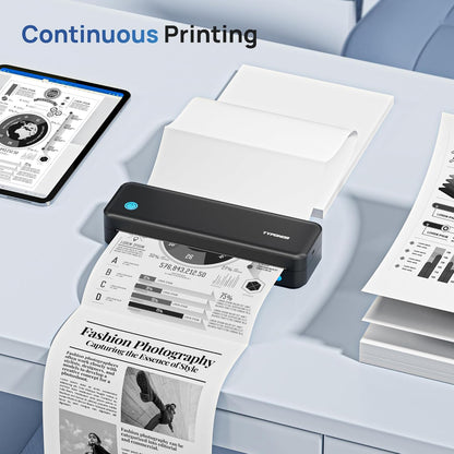 D820 Thermal Printer Paper 8.5 x 11 Inch, Continuous Folding Thermal Paper, US Letter Size printing paper Compatible with D820 Portable Printer, 100 Sheets