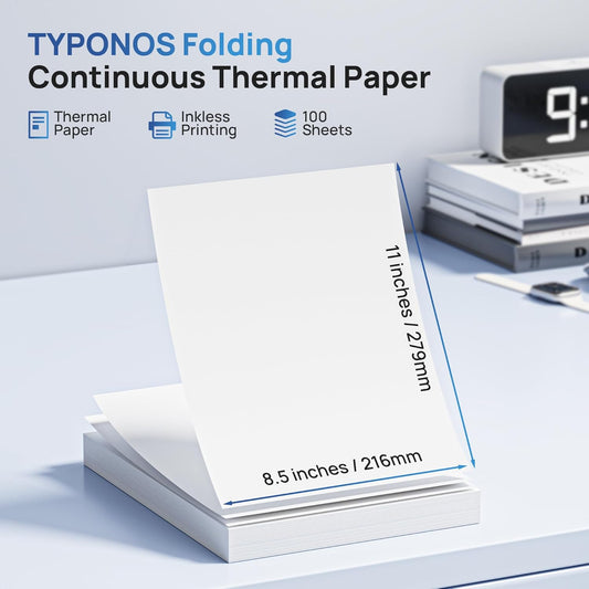 D820 Thermal Printer Paper 8.5 x 11 Inch US Letter Size, Advanced Thermal printing Paper Compatible with D820 Portable Printer, 100 Sheets