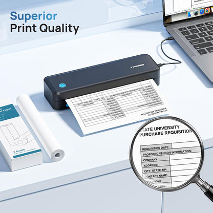 D820 Thermal Printer Paper 8.5 x 11 Inch, Continuous Thermal Paper Roll,  Compatible with D820 Portable Printer, 2 Rolls