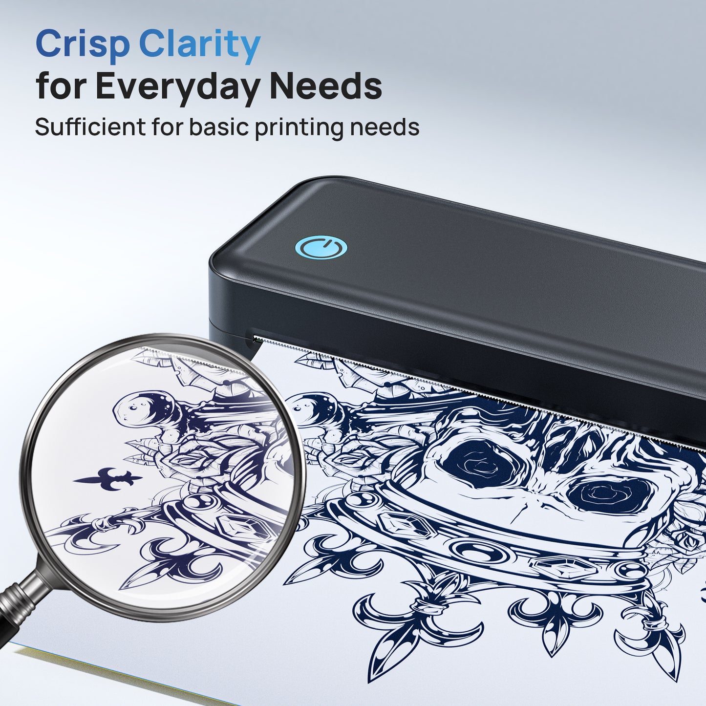 Portable Printers, D820 Wireless Bluetooth, Thermal Printers for Home Use Suitable for Phone & PC (Black,1pack)