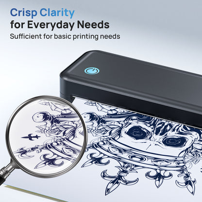 Portable Printers, D820 Wireless Bluetooth, Thermal Printers for Home Use Suitable for Phone & PC (Black,1pack)