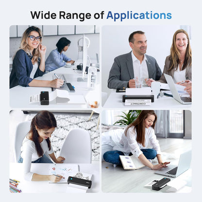 D820 Thermal Printer Paper 8.5 x 11 Inch, Continuous Folding Thermal Paper, US Letter Size printing paper Compatible with D820 Portable Printer, 100 Sheets