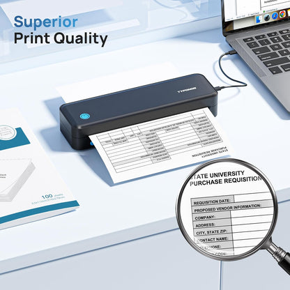 D820 Thermal Printer Paper 8.5 x 11 Inch US Letter Size, Advanced Thermal printing Paper Compatible with D820 Portable Printer, 100 Sheets