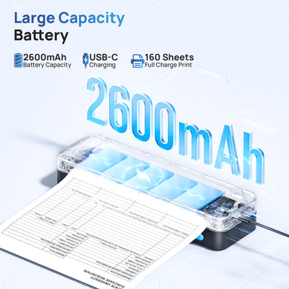 Portable Printers, D820 Wireless Bluetooth, Thermal Printers for Home Use Suitable for Phone & PC (Black,1pack)